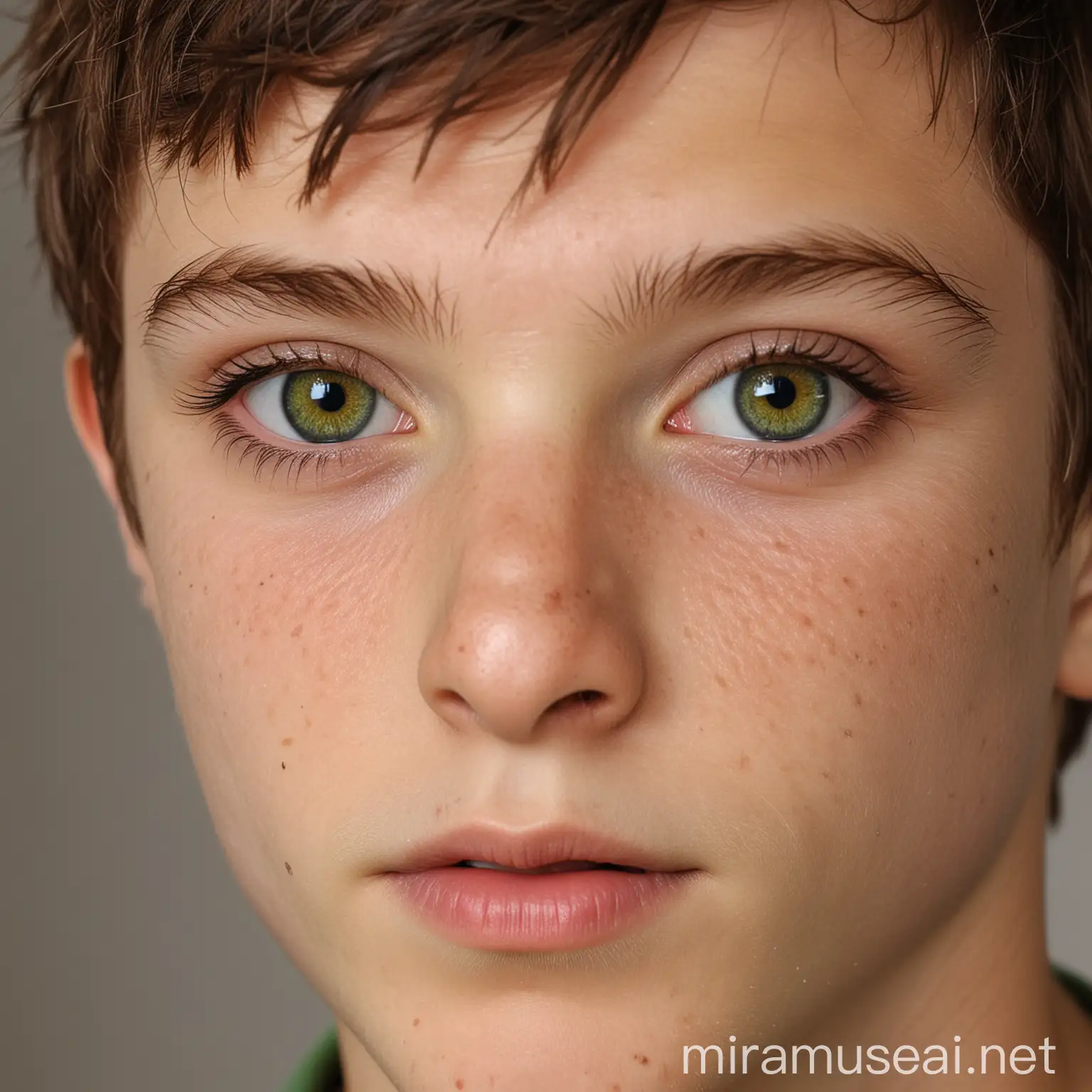 Teenage Boy with Lizard Eyes Aged 18