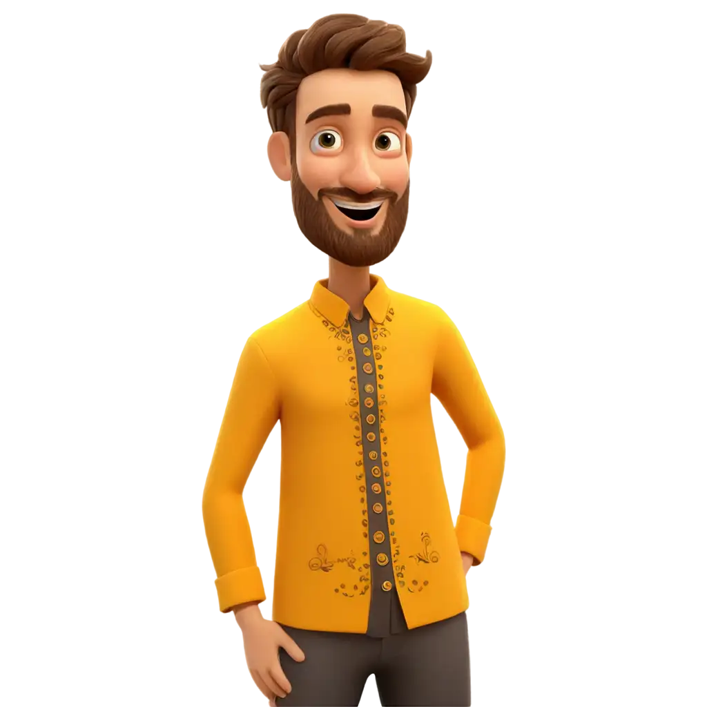 Cartoon groom haldi png