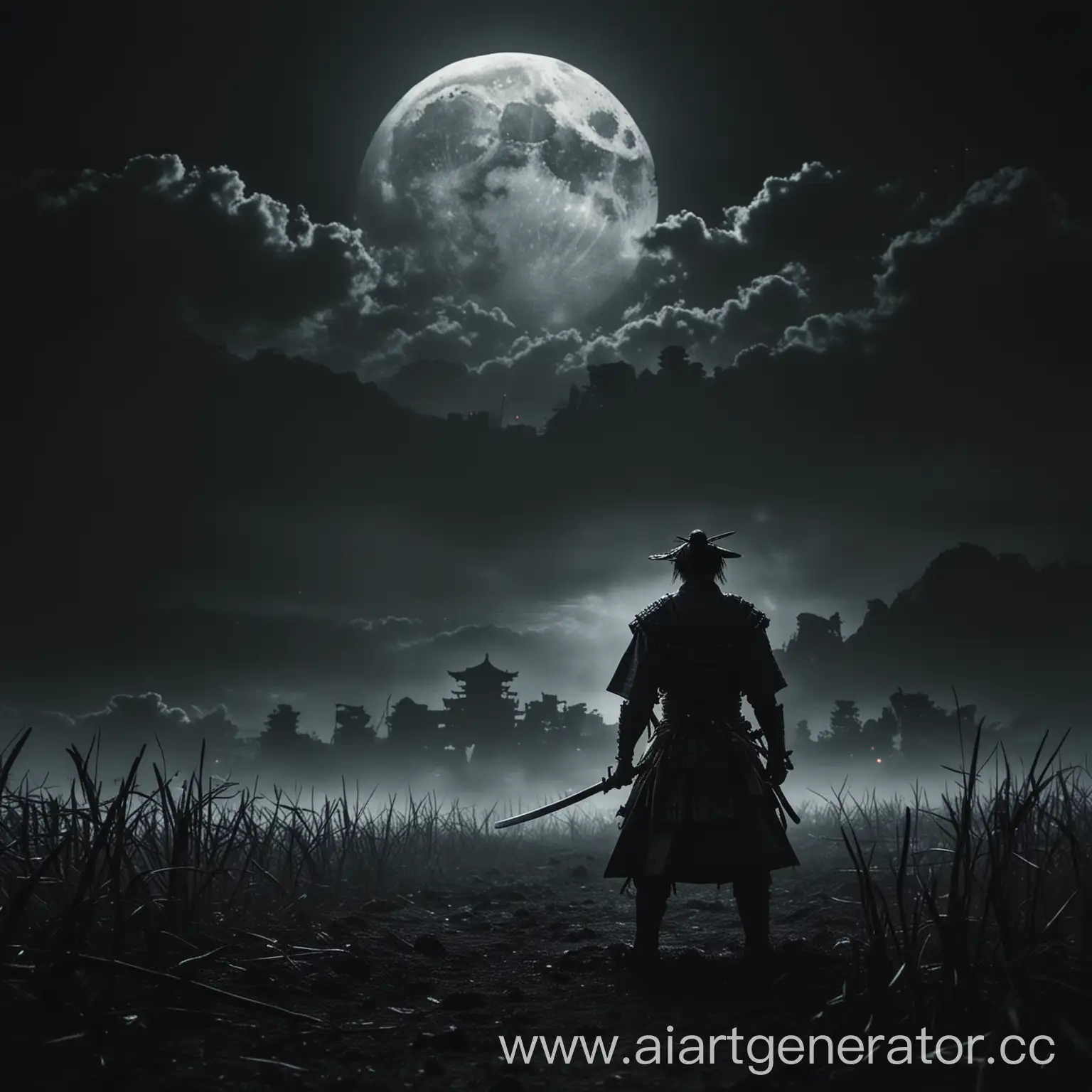 Samurai-Warrior-Training-in-Moonlit-Battlefield