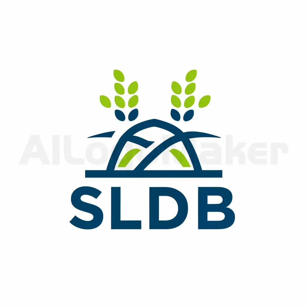 a logo design,with the text "SLDB", main symbol:infrastructure/agriculture,Moderate,be used in Others industry,clear background