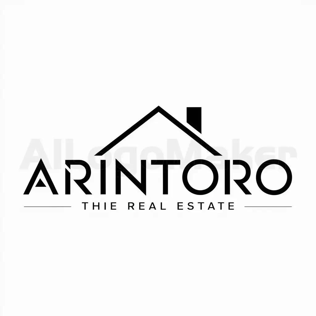 a logo design,with the text "Arintoro", main symbol:House,Minimalistic,be used in Real Estate industry,clear background