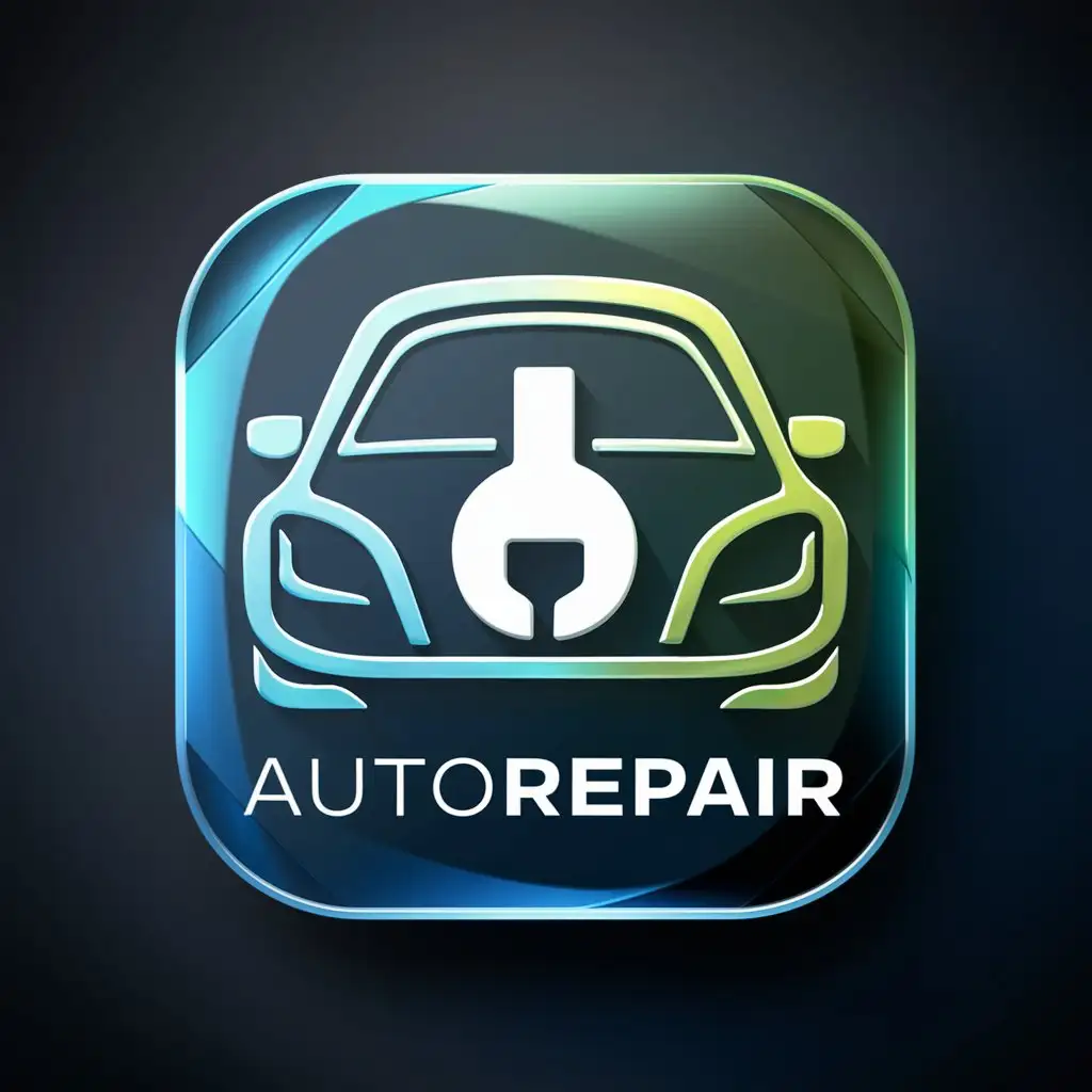 An icon for the car repair service application with the inscription "AutoRepair"
