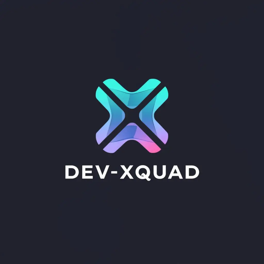 a logo design,with the text "Dev Xquad", main symbol:IT Solution,Moderate,be used in Technology industry,clear background