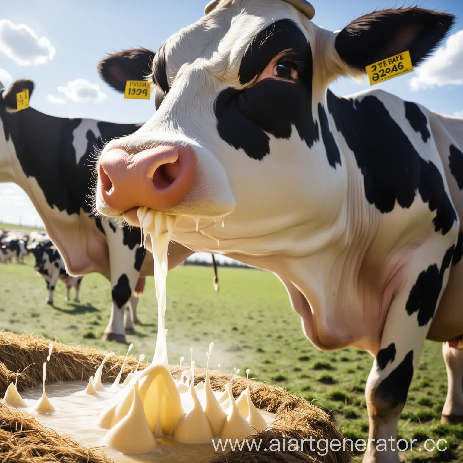 Cow-with-Overflowing-Teat-Lactating-Dairy-Animal