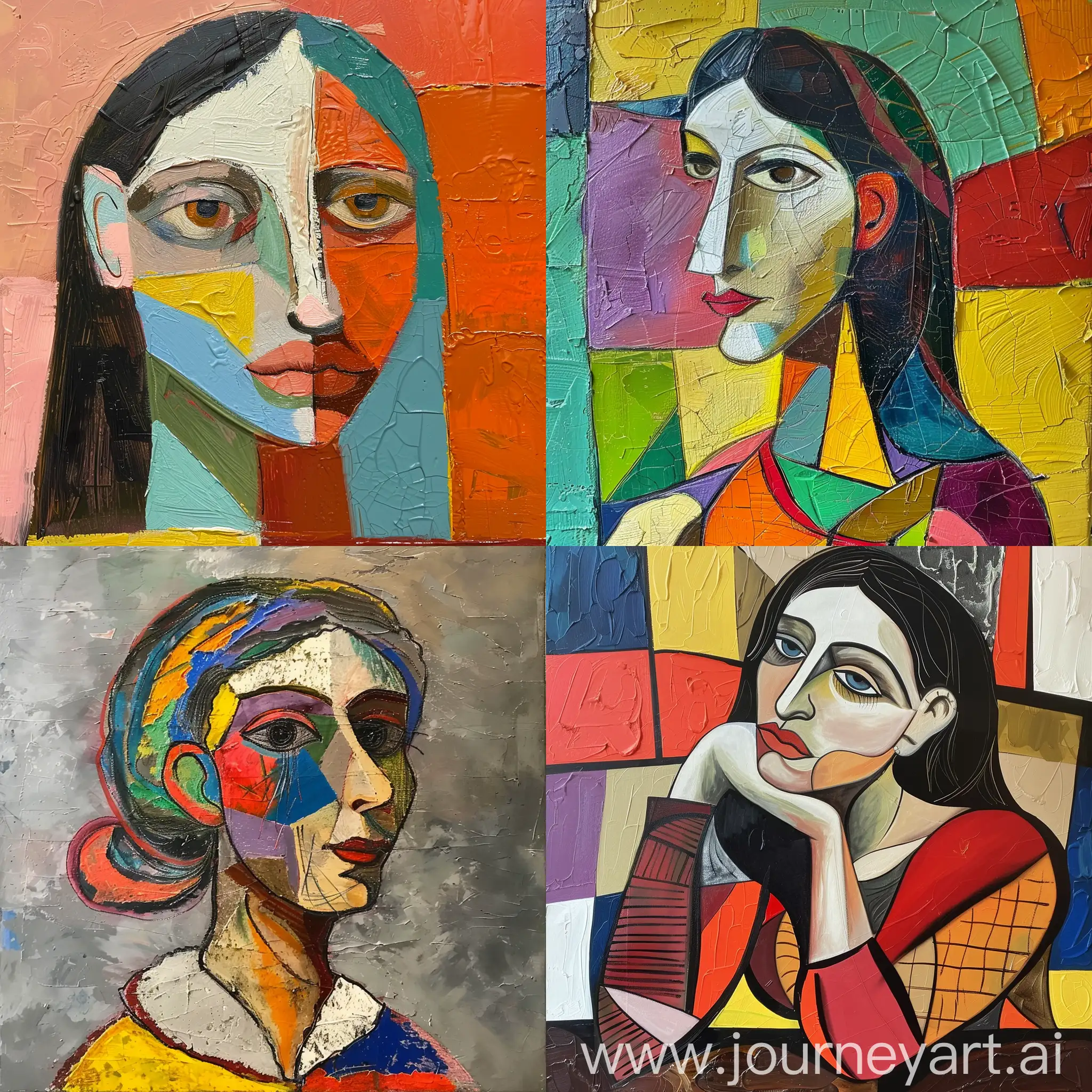 Picasso-Style-Woman-Portrait-Art