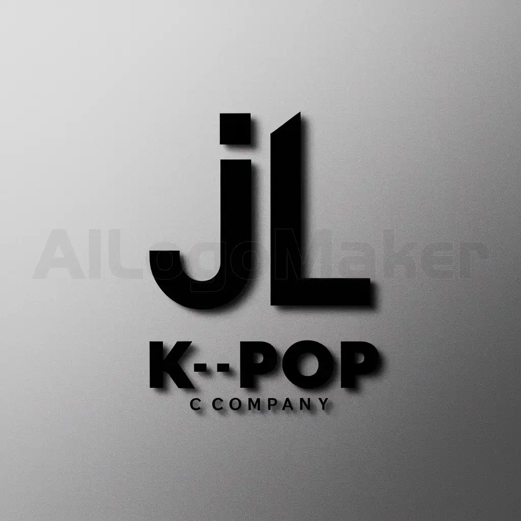 a logo design,with the text "JL", main symbol:J and L, modern logo, unique for K-pop company,Moderate,be used in Entertainment industry,clear background