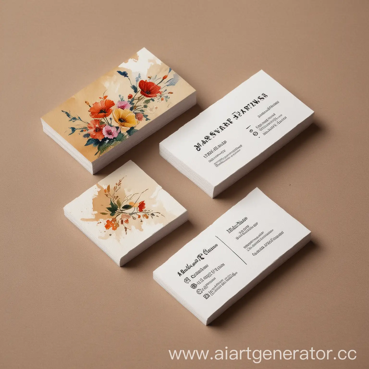 business card for master classes in paintings