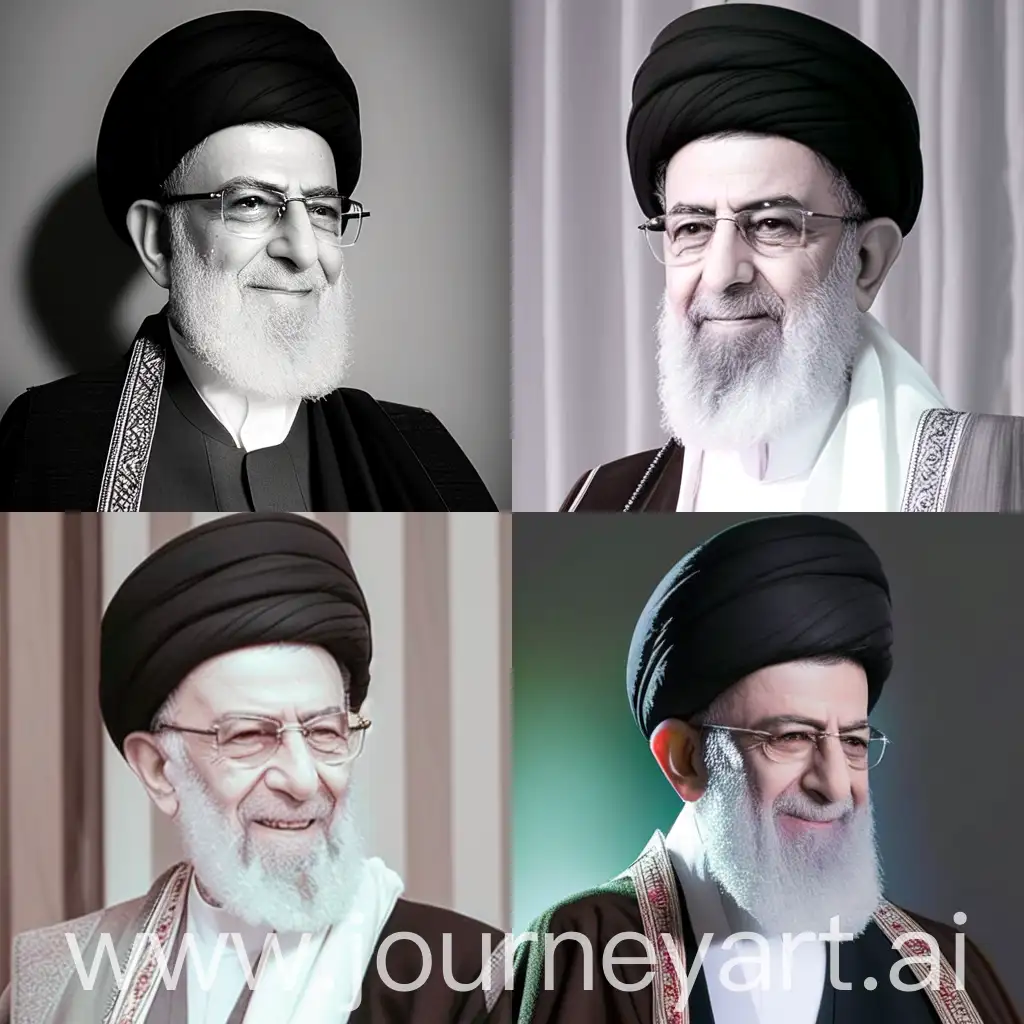 Supreme-Leader-Ayatollah-Khamenei-Portrait-in-Traditional-Attire