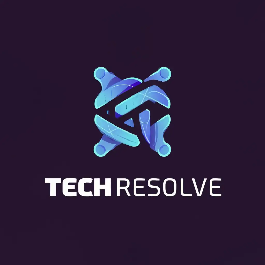 a logo design,with the text "Tech Resolve", main symbol:it software,Moderate,be used in Internet industry,clear background