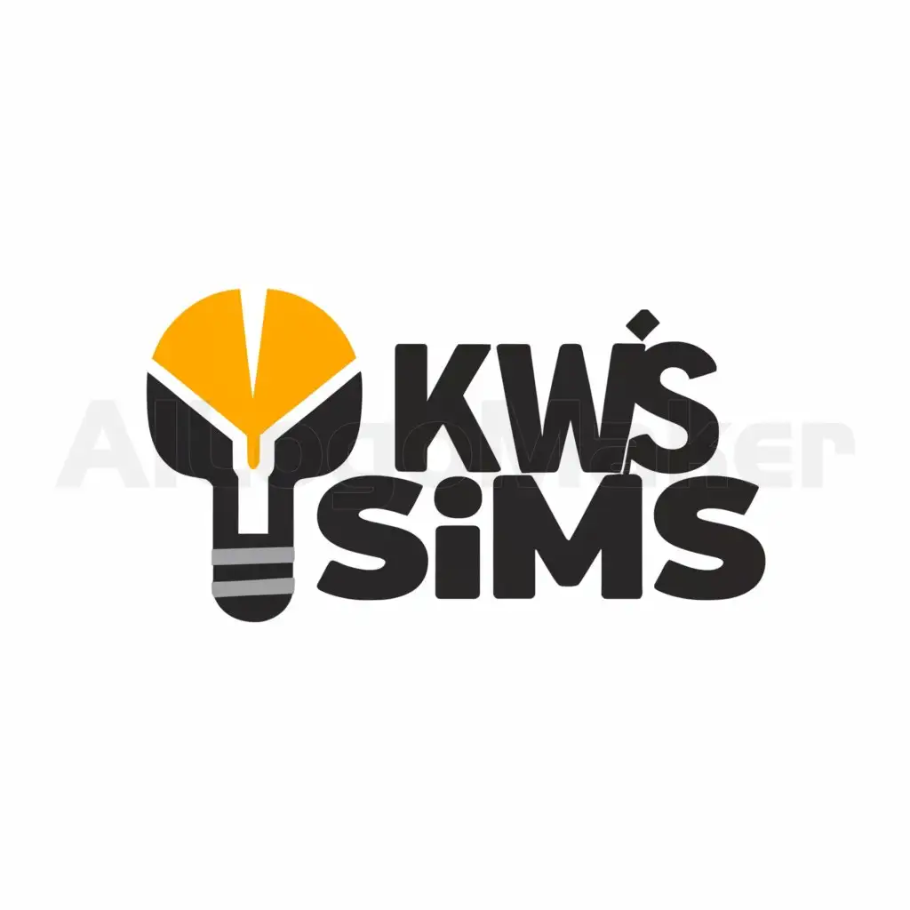 a logo design,with the text "KWIS SIMS", main symbol:Quiz,Moderate,be used in entertainment industry,clear background