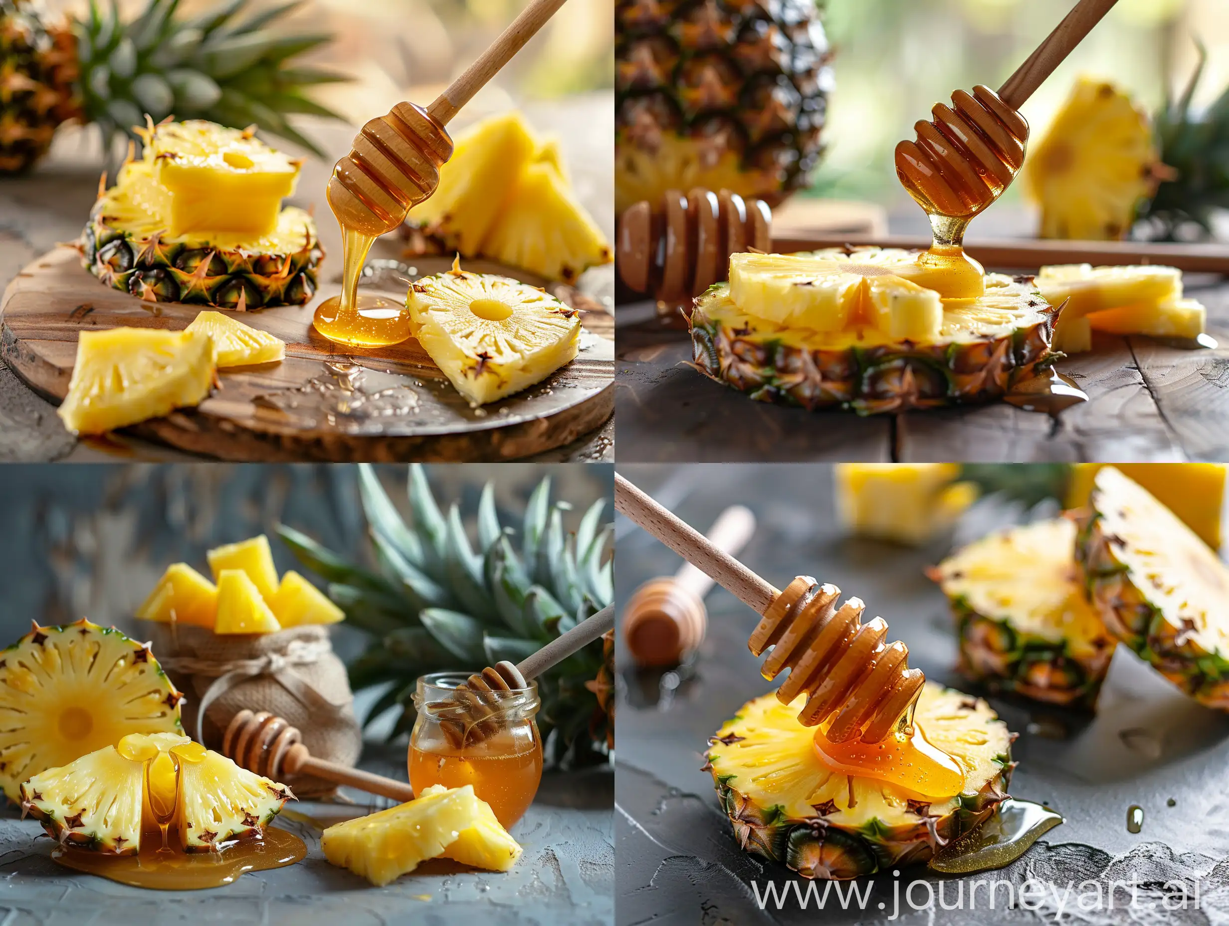 Vibrant-Pineapple-and-Honey-Showcase-Exquisite-Tropical-Delights