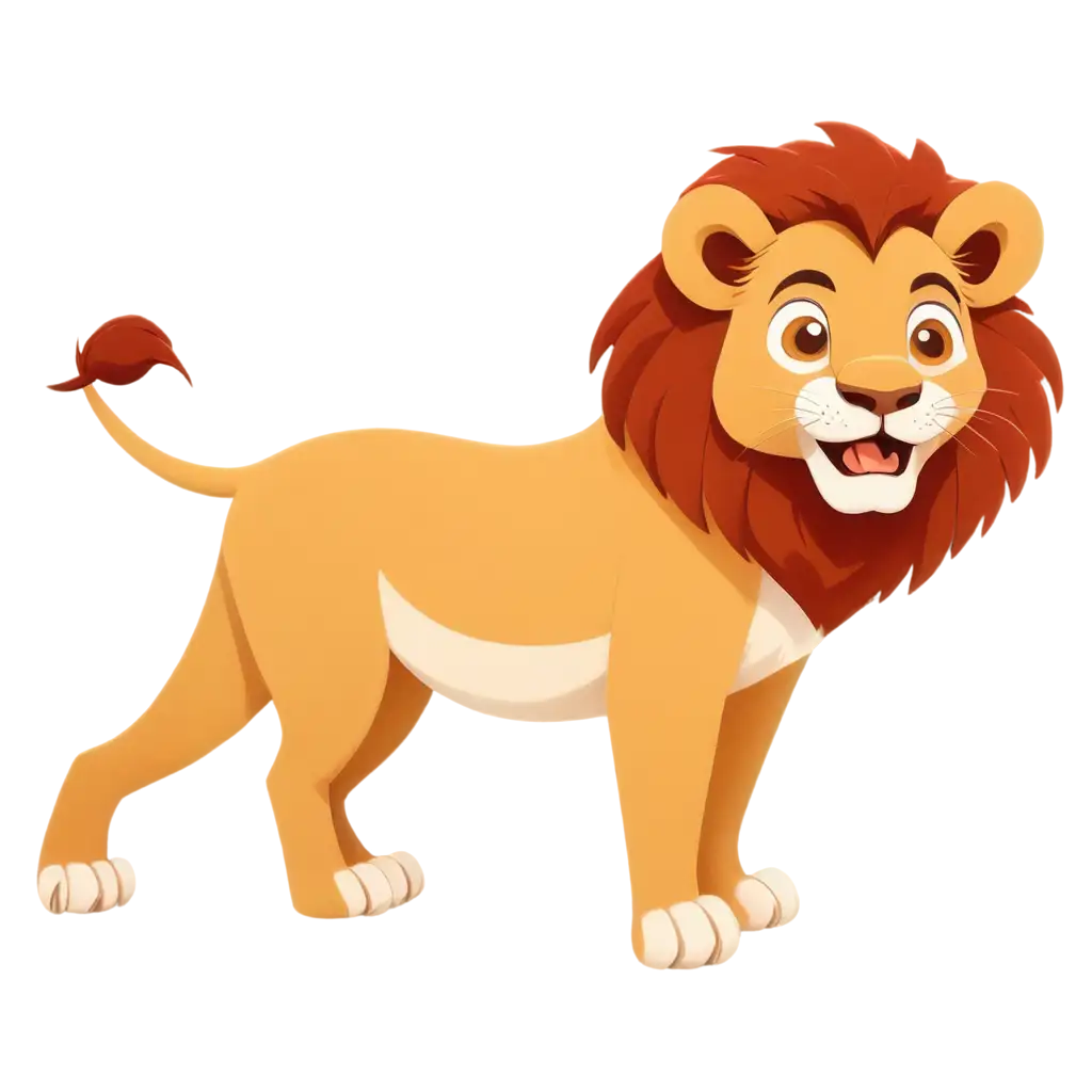 lion cartoon kids art