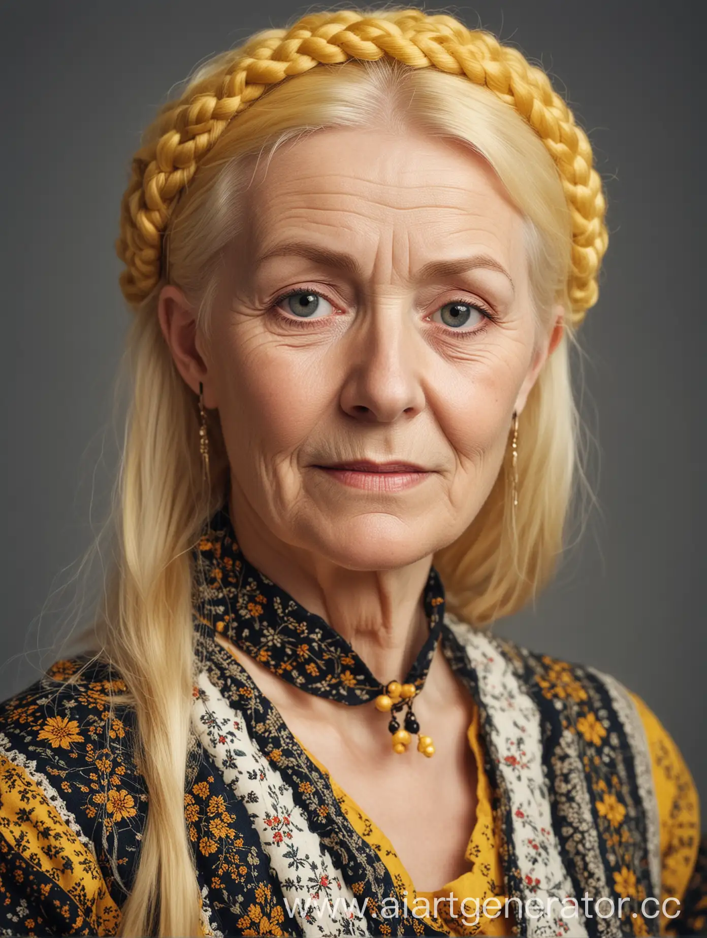 Elderly-Woman-in-Traditional-Scandinavian-Clothing-with-Yellow-Hair