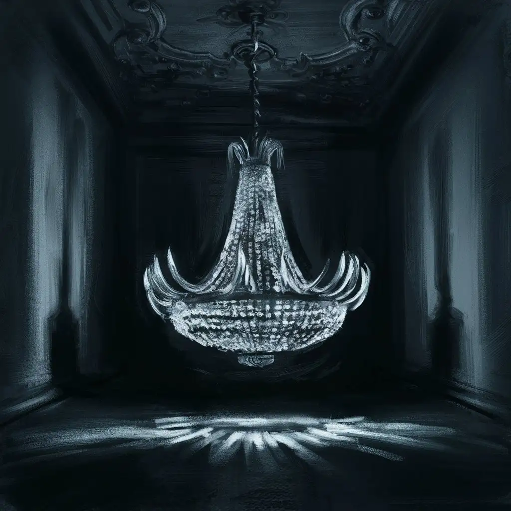 Elegant-Chandelier-Illuminating-Dark-Room