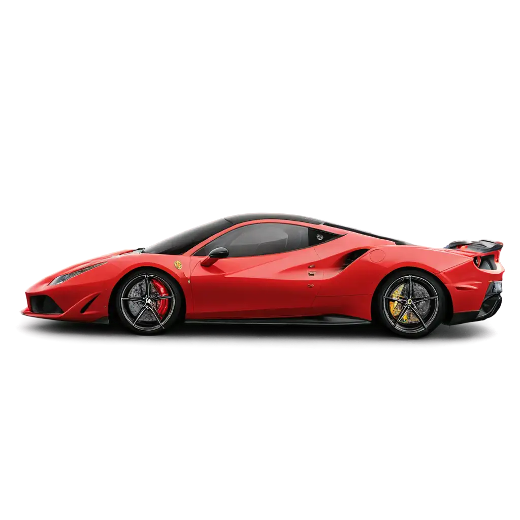 ferrari 488 pista from the side 