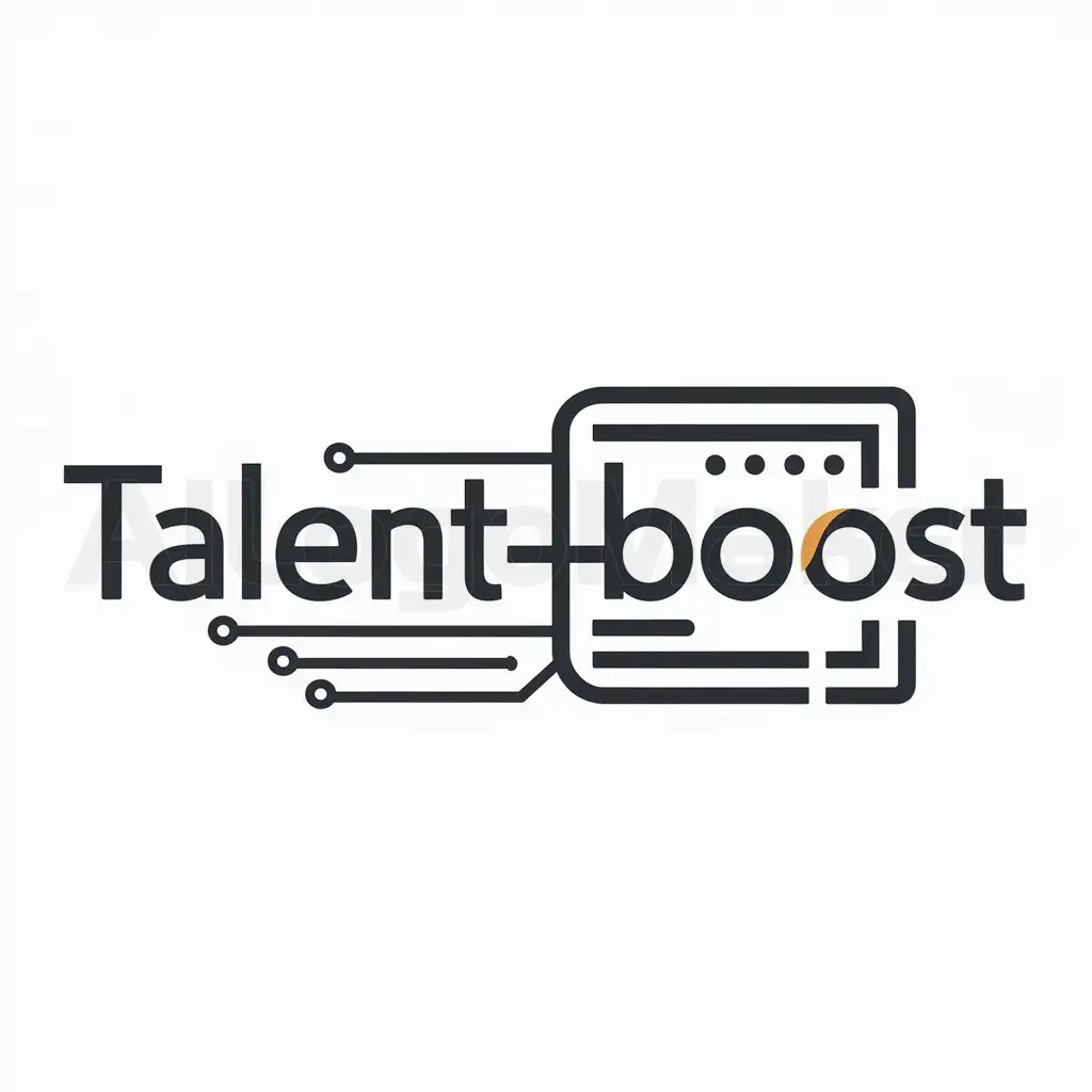 a logo design,with the text "TalentBoost", main symbol:computer,Moderate,be used in Internet industry,clear background
