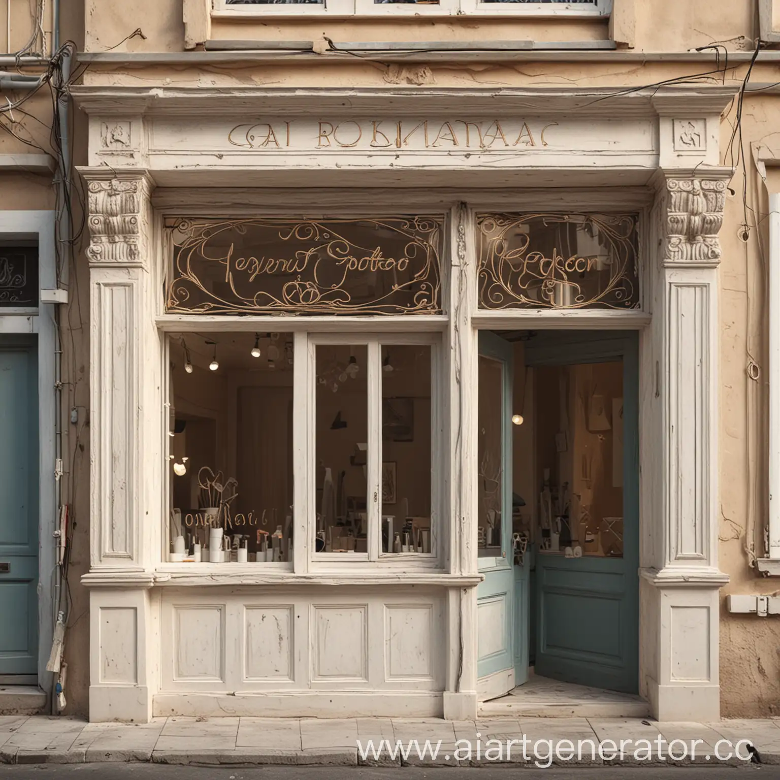 Greek-Style-Beauty-Salon-Facade-with-Textless-Sign