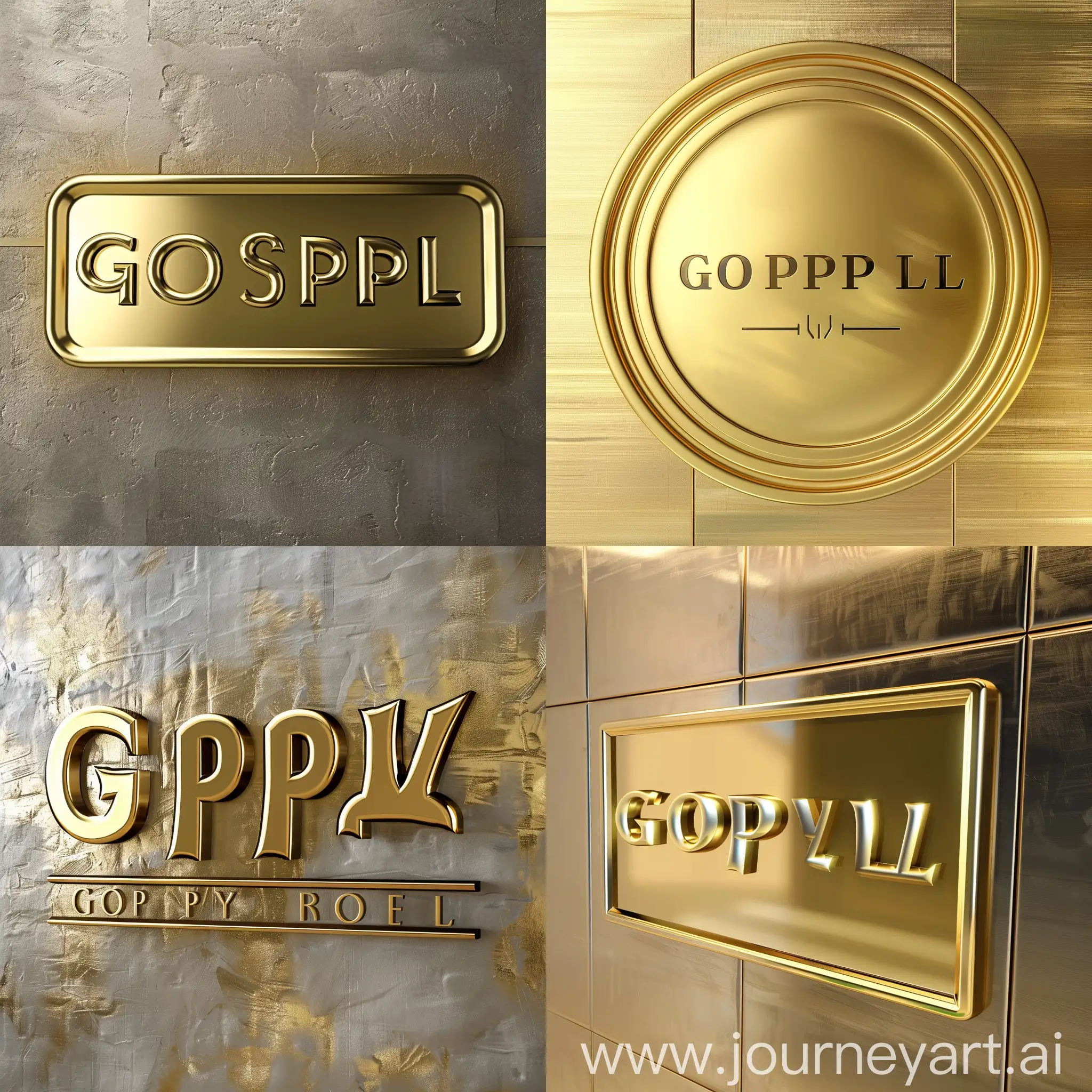 logo gospital in golden backgraund