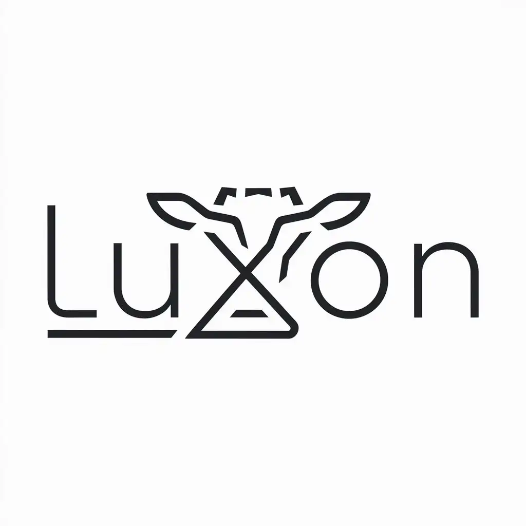 a logo design,with the text "LUXON", main symbol:cow,Moderate,be used in Internet industry,clear background