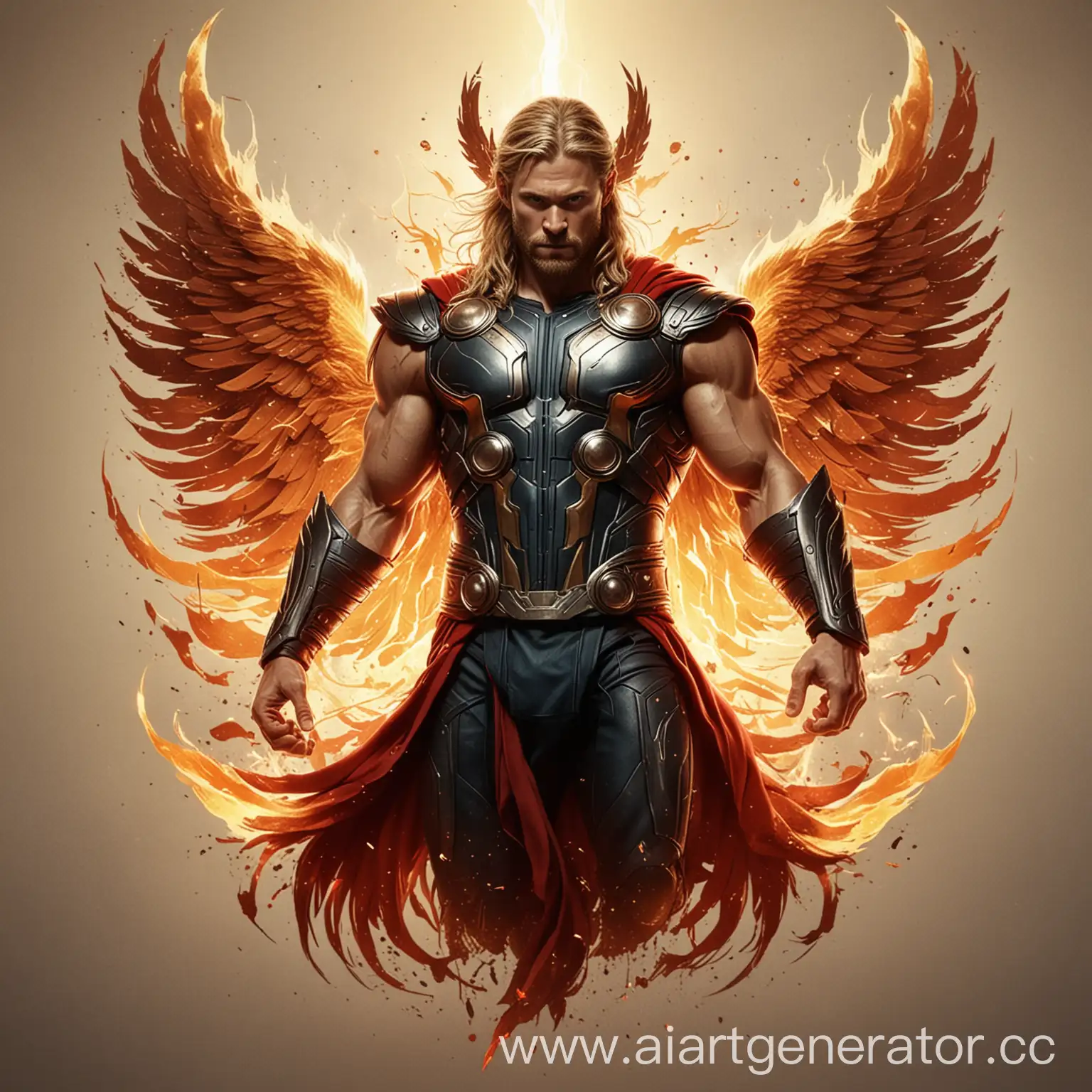 Thor-Transforming-into-a-Majestic-Phoenix-Warrior