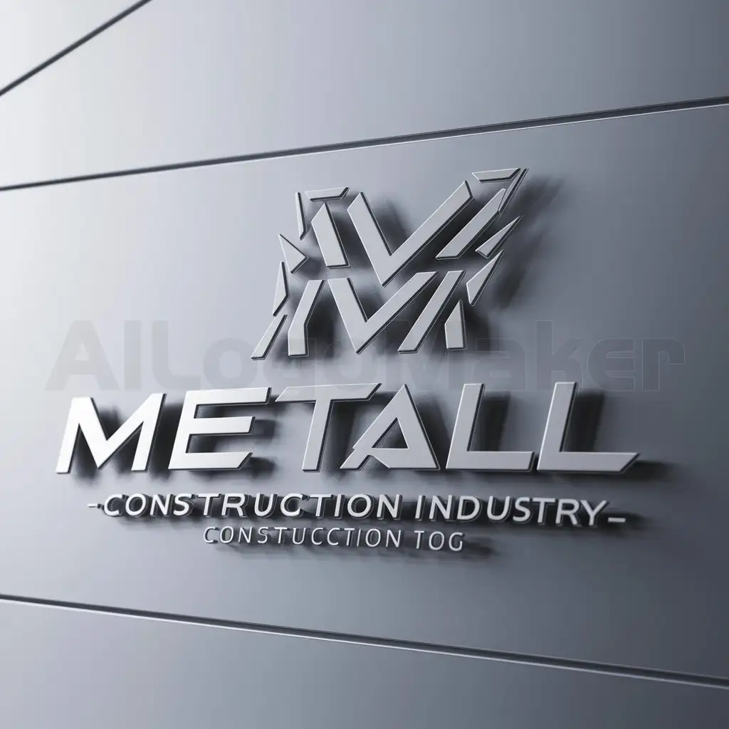 a logo design,with the text "Metall", main symbol:M,complex,be used in Construction industry,clear background