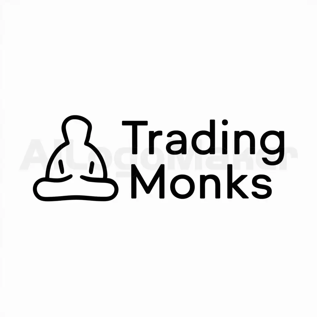 a logo design,with the text "Trading monks", main symbol:Monk,Minimalistic,be used in Finance industry,clear background
