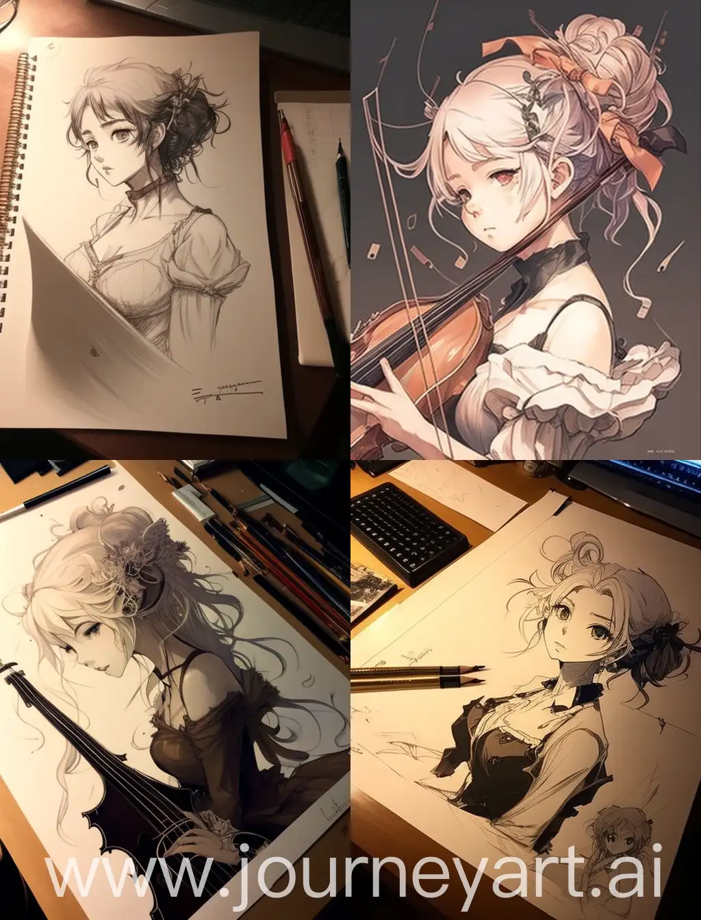 Anime-Drawing-Classical-Music-Style-Artwork