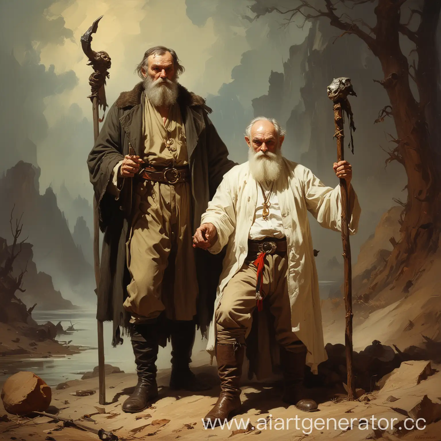 Lev-Nikolaevich-Tolstoy-Holding-a-Staff-in-Epic-Fantasy-Style-Artwork