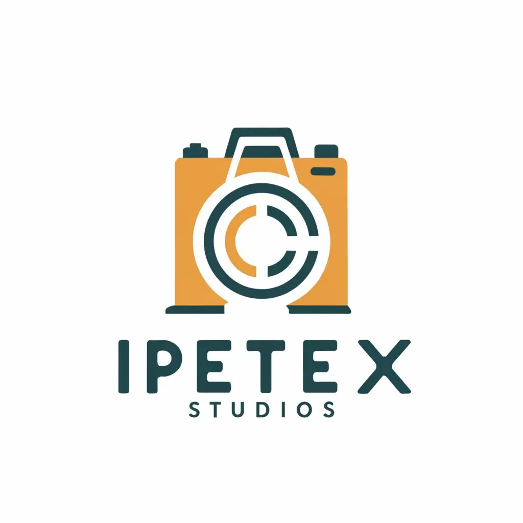 a logo design,with the text "Ipetex Studios", main symbol:Description: Photography company
Company Slogan: Nill
Company Colors: Nill
Extra Features :Contain Camera and any other feature to designers discretion,complex,clear background