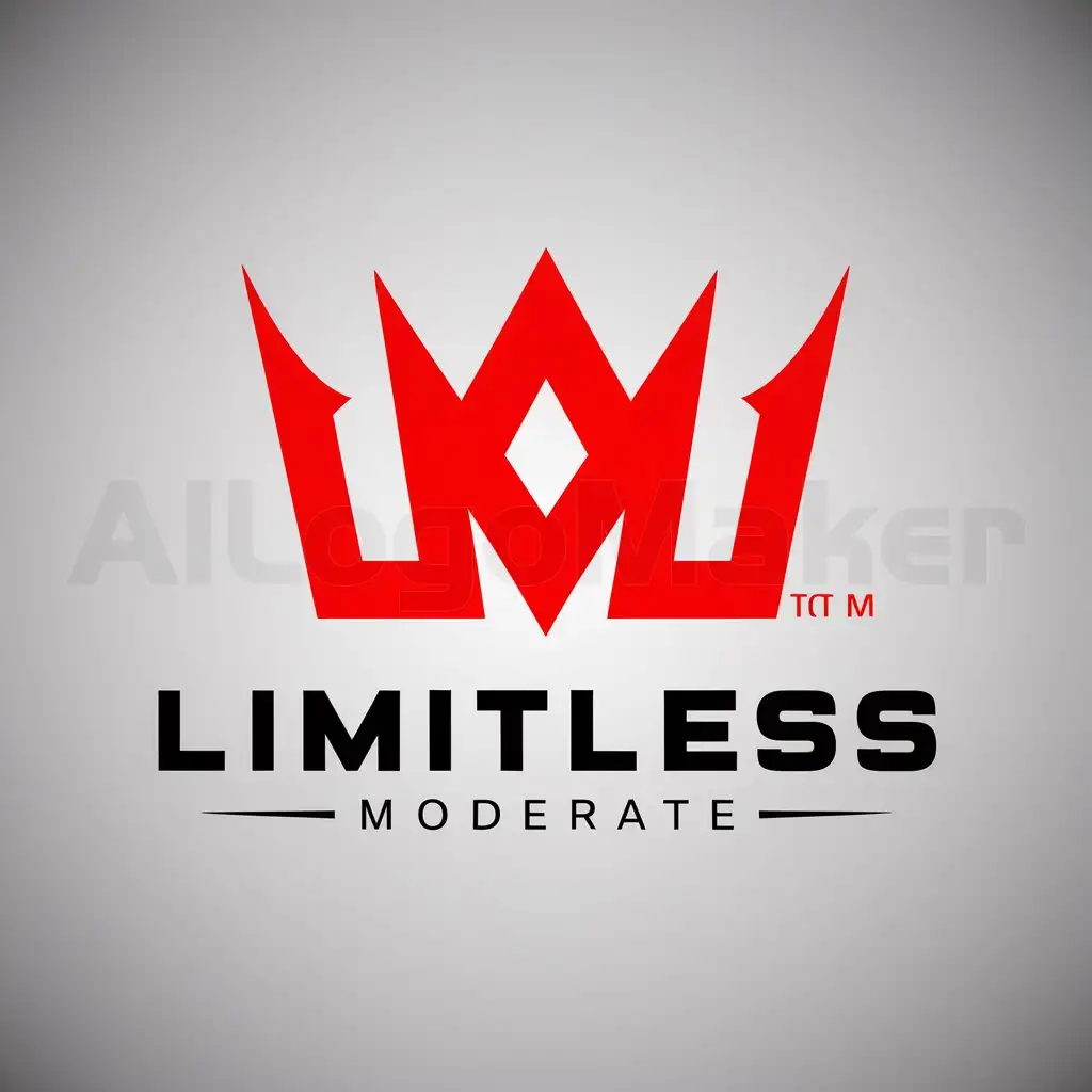 a logo design,with the text "Limitless", main symbol:Main symbol has to be the letters L, M and L to create a crown. The letters come from the word Limitless,Moderate,be used in Sports Fitness industry,clear background