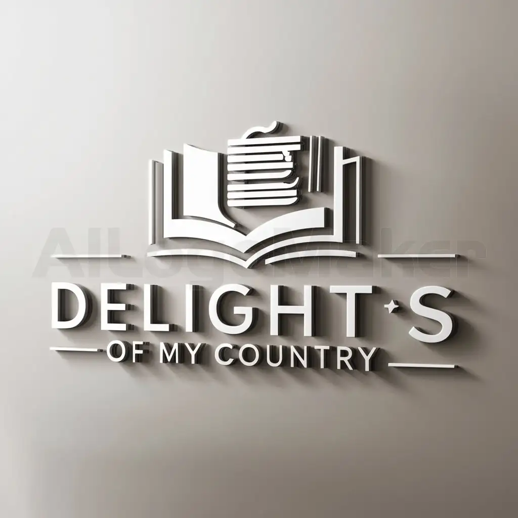 a logo design,with the text "Delights of my Country", main symbol:ebook de recetas,Moderate,be used in Others industry,clear background