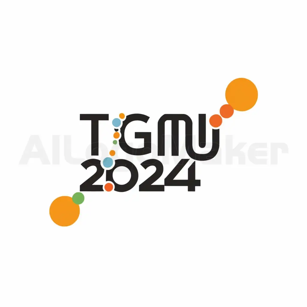 a logo design,with the text "LOGO", main symbol:TGMU 2024,Minimalistic,be used in Others industry,clear background