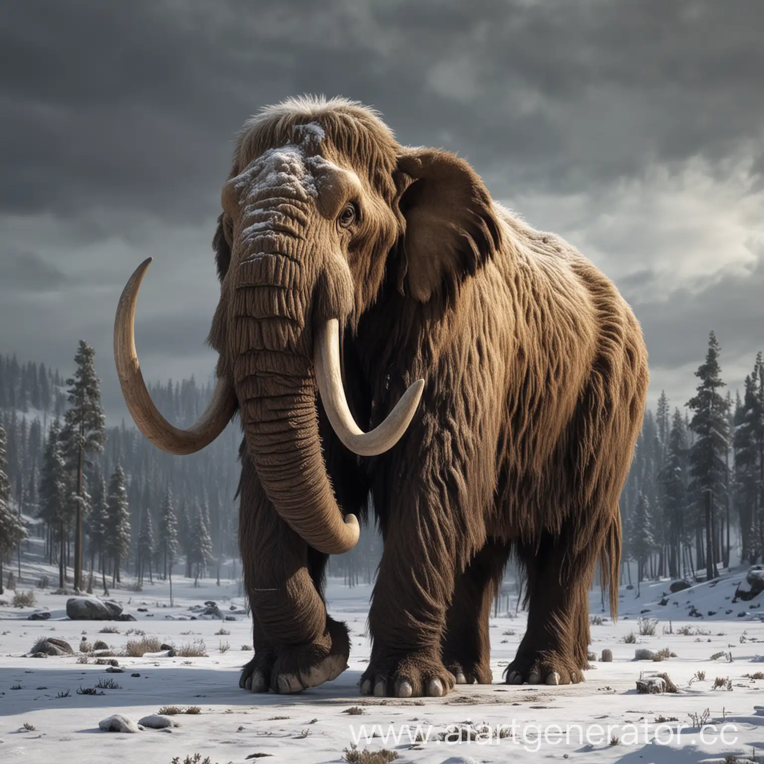 Giant-Prehistoric-Mammoth-Animal-Illustration