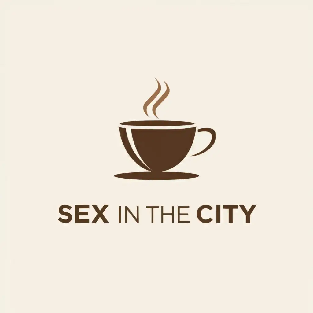 a logo design,with the text "sex in the city", main symbol:cup of coffee,Minimalistic,clear background