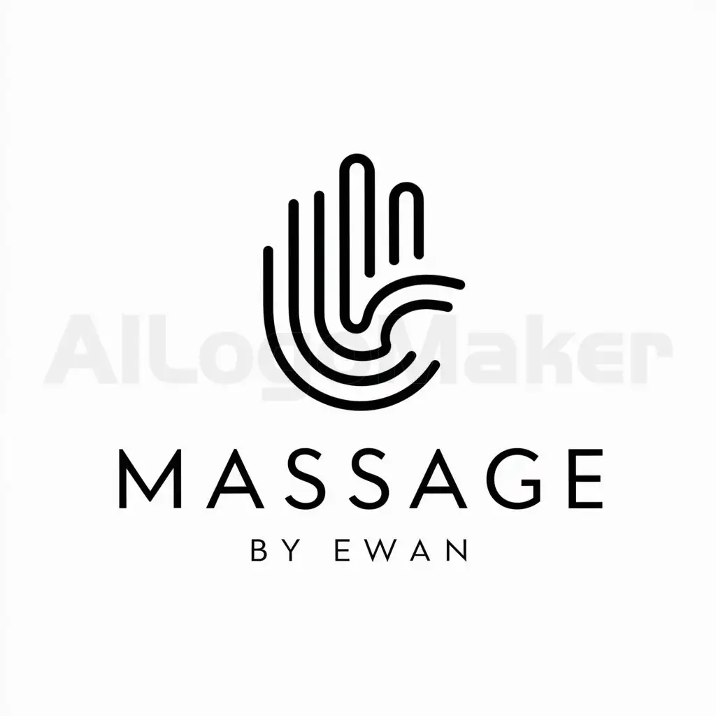 a logo design,with the text "massage by ewan", main symbol:massage,complex,be used in Beauty Spa industry,clear background