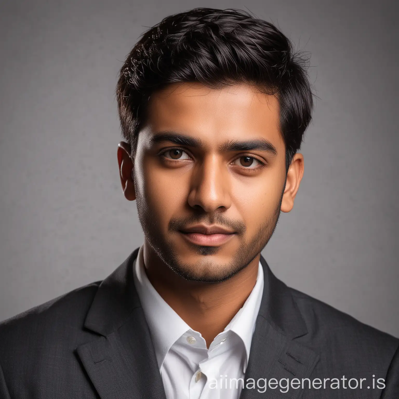 make 24 years indian male professional headshot photo
