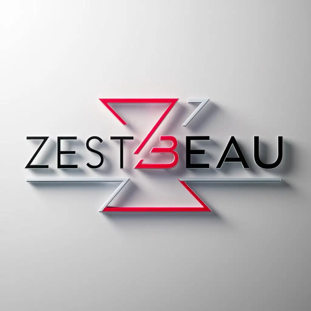 a logo design,with the text "ZestBeau", main symbol:ZestBeau,Minimalistic,be used in Technology industry,clear background