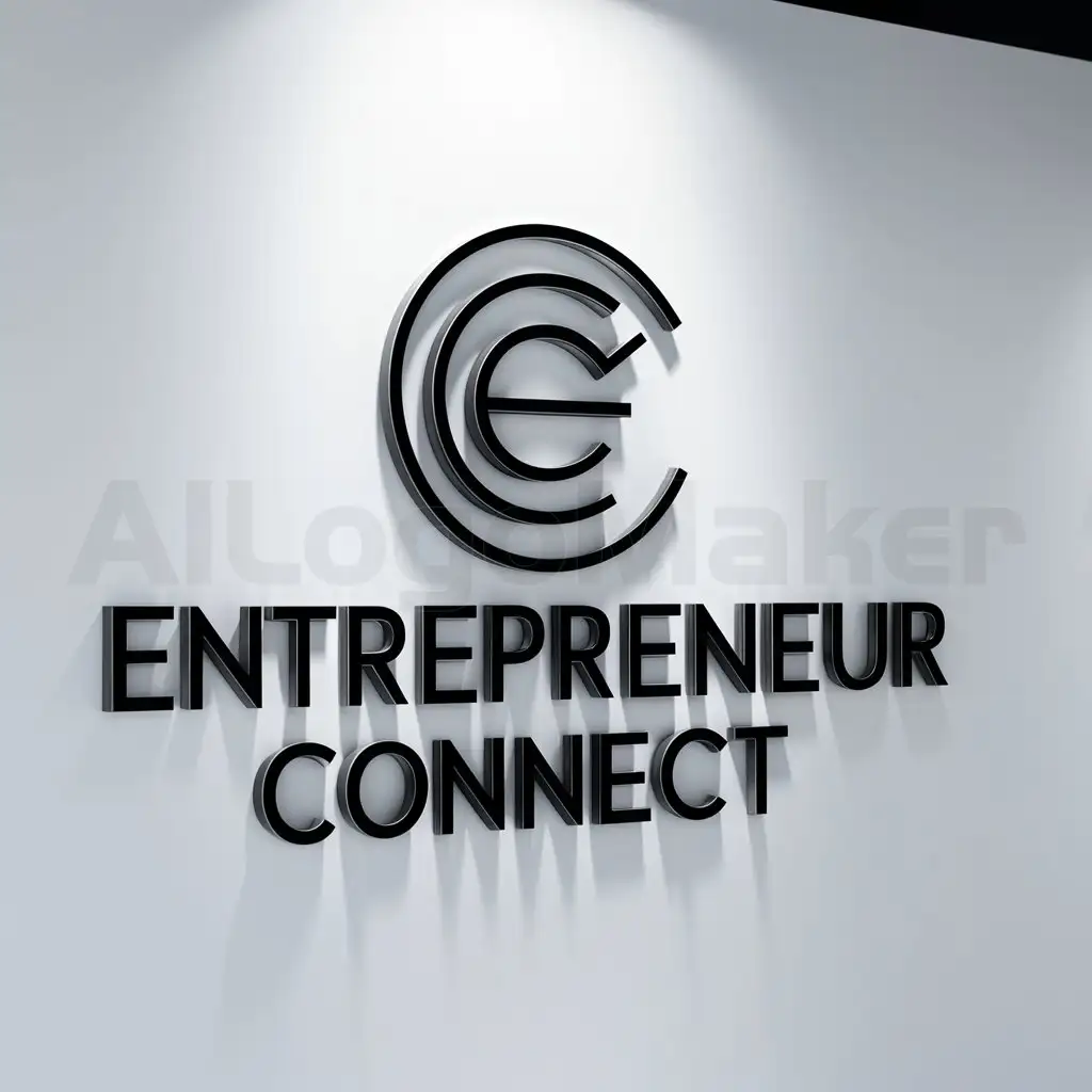 a logo design,with the text "Entrepreneur Connect", main symbol:The letters E and C combined,complex,be used in Technology industry,clear background