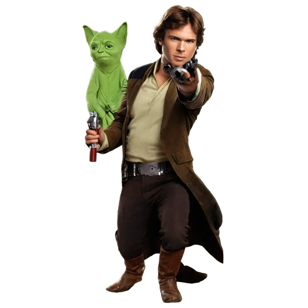 Han Solo turns to Yoda cat 