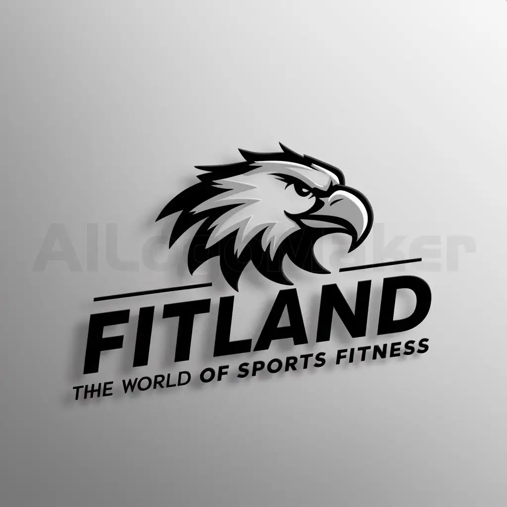 a logo design,with the text "FITland", main symbol:fly eagle eagle sport,Moderate,be used in Sports Fitness industry,clear background