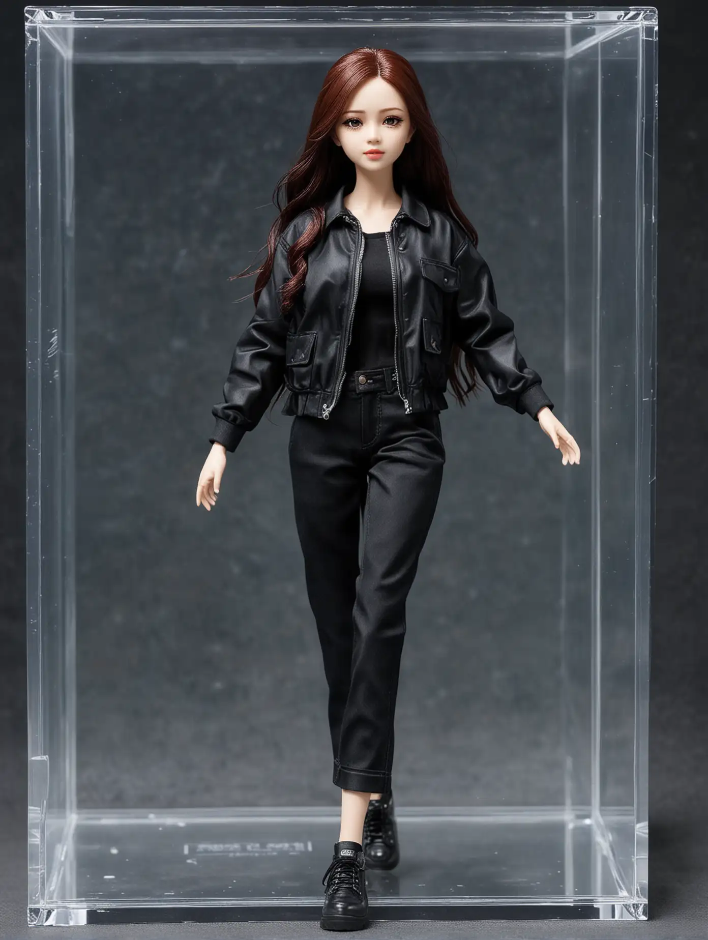 Tzuyu Doll Wax Miniature in Fashion Week Display Case