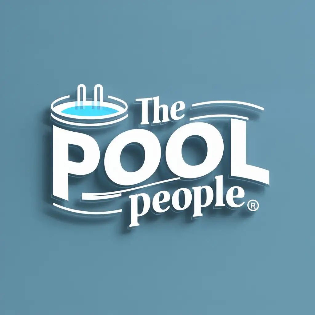 a logo design,with the text "The Pool People", main symbol:this logo should include a swimming pool theme,Moderate,clear background