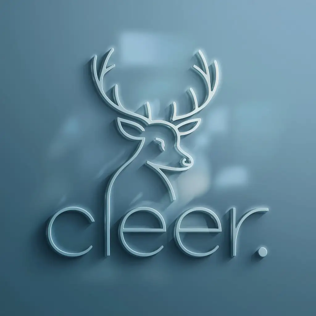 一个含有鹿元素的聊天软件logo