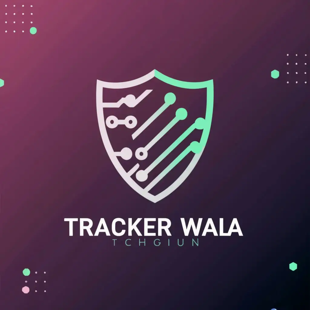 a logo design,with the text "tracker wala", main symbol:Where Safety Meets Technology,Moderate,clear background
