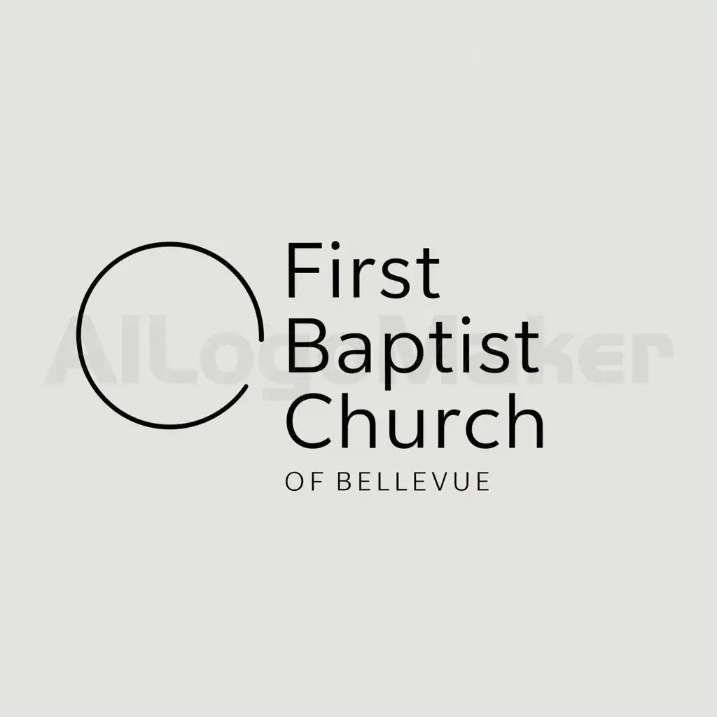 LOGO-Design-for-First-Baptist-Church-of-Bellevue-Minimalistic-Circle-Symbol-for-Religious-Industry