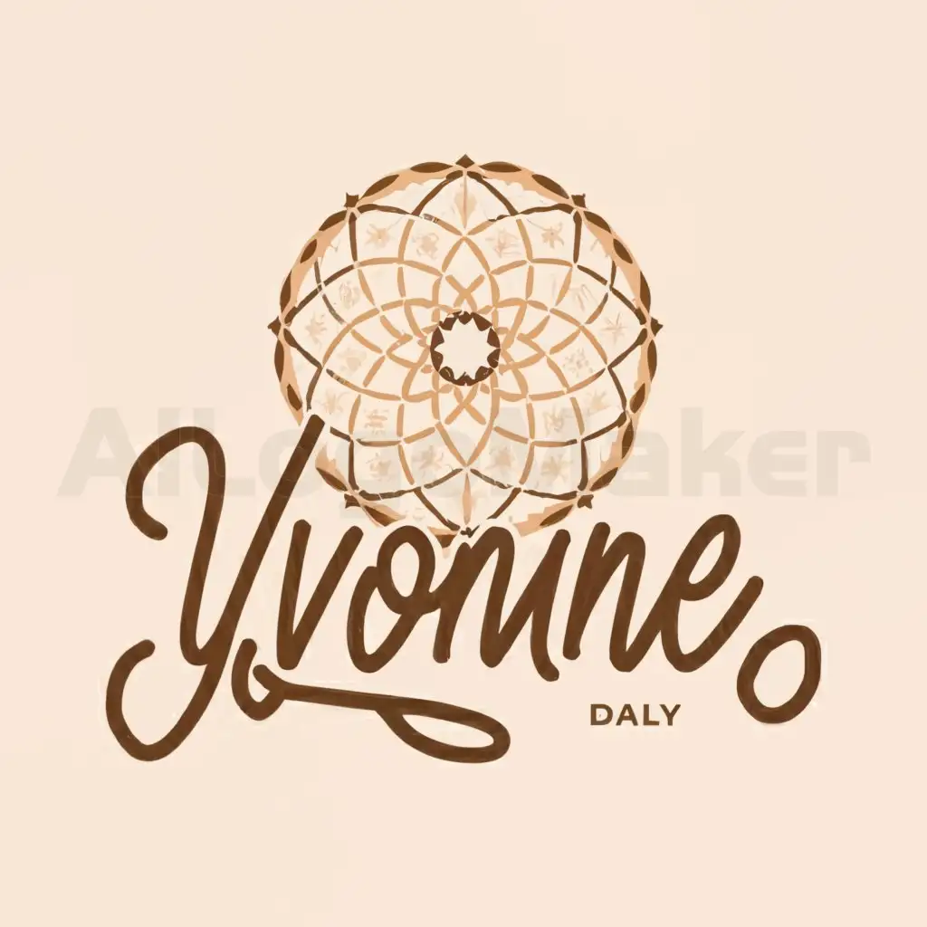 a logo design,with the text "Yvonne", main symbol:something indigenous for Mother's Day.,Moderate,be used in 0 industry,clear background