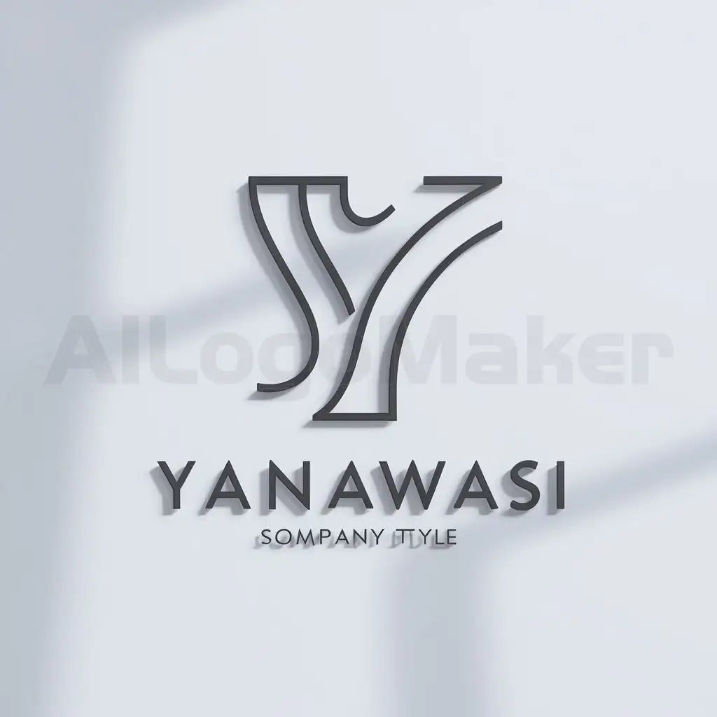 a logo design,with the text "Yanawasi", main symbol:Y,Minimalistic,clear background