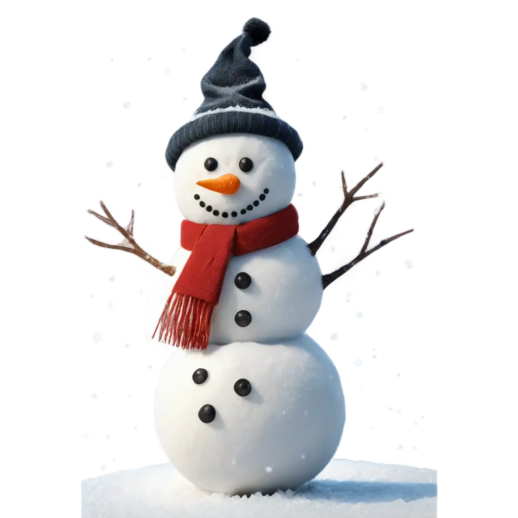 Captivating-PNG-Image-Majestic-Snowman-Amidst-a-Serene-Snowy-Landscape