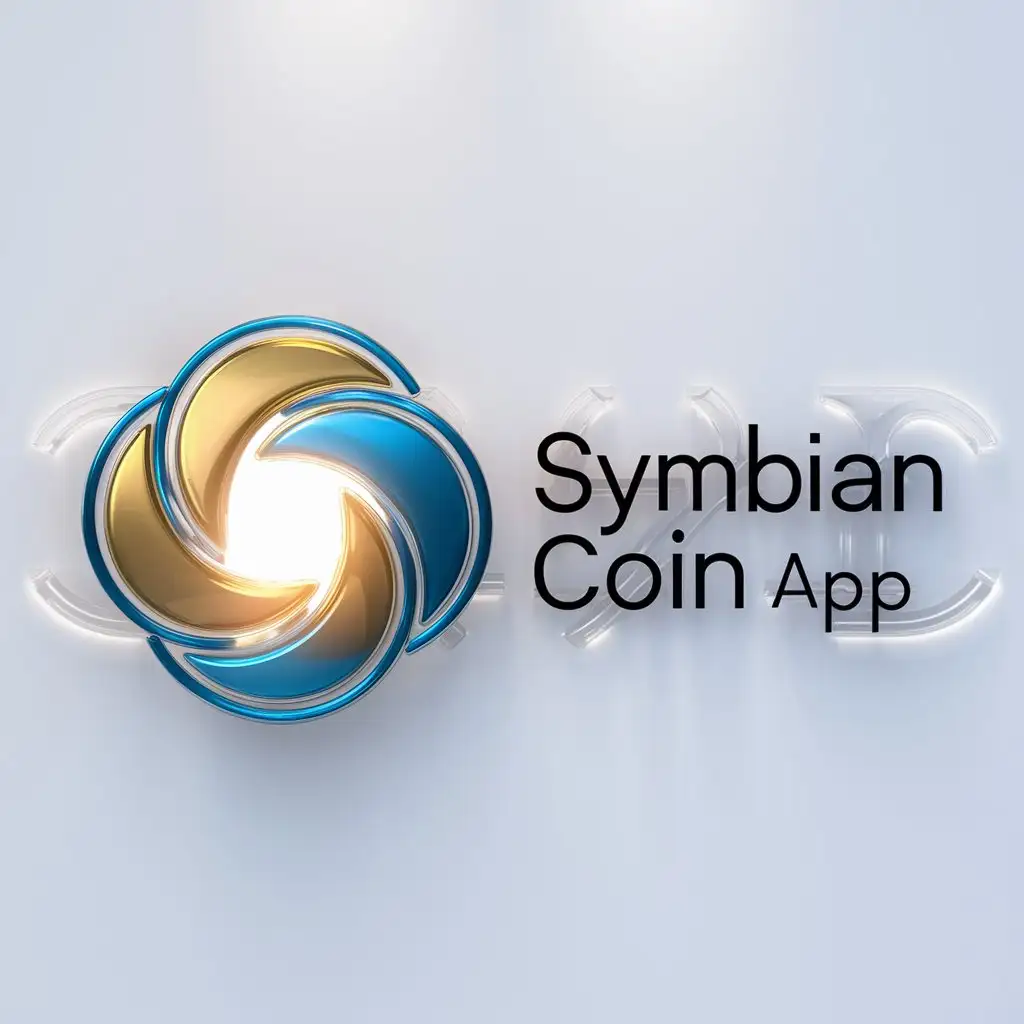 a logo design,with the text 'SYMBIAN COIN App', main symbol:create hd 4d colorful logo for app SYMBIAN COIN App,Moderate,be used in Finance industry,clear background
