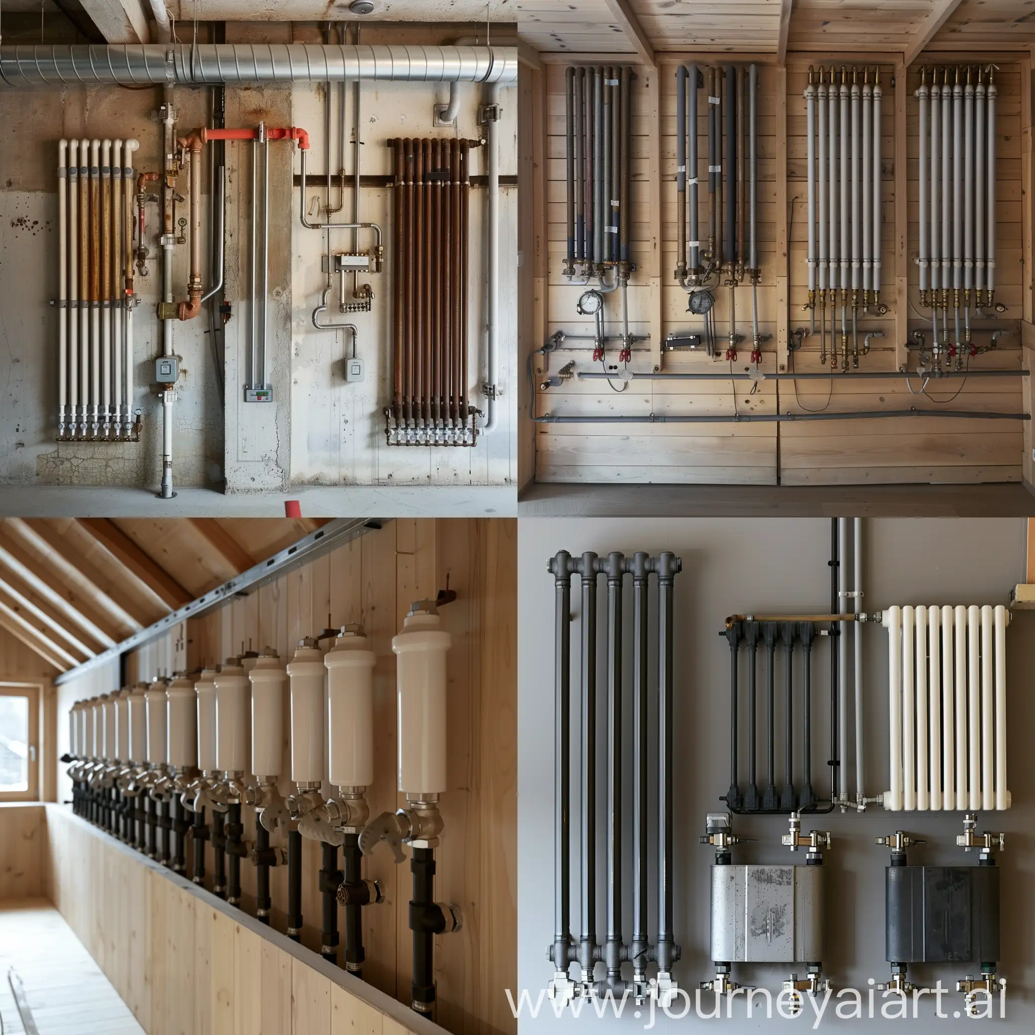 Various-Methods-of-Connecting-Heating-Radiators-in-a-Private-House